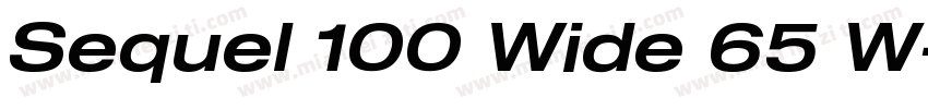 Sequel 100 Wide 65 W字体转换